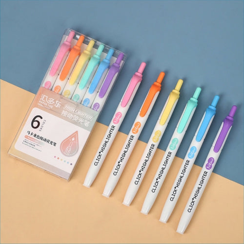 Pastel Click Highlighters - Set of 6 - Tinyminymo