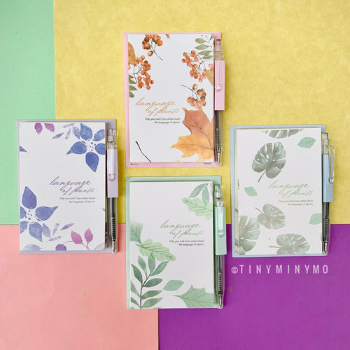 Mini Notepad with Pen - Language of Plants - Tinyminymo