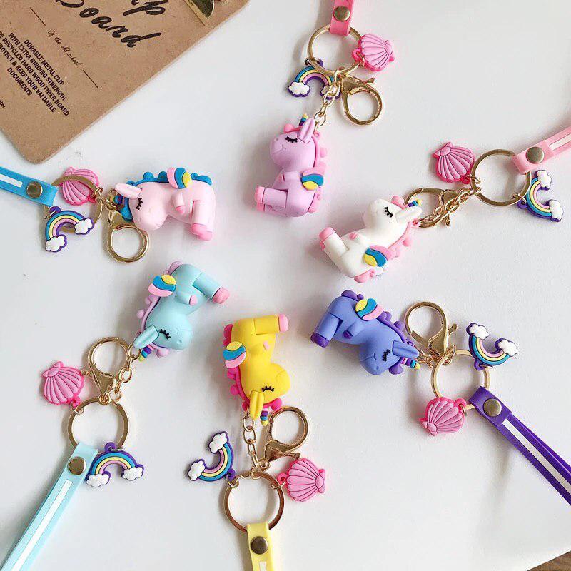 Unicorn Keychain - Cute Rainbow Unicorn Keychain Online in India