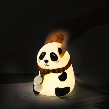 Buy Geekmonkey Silicone Panda Lamp LED Night Light Chargeable Lamp Panda  with a Muffler Online at Low Prices in India 