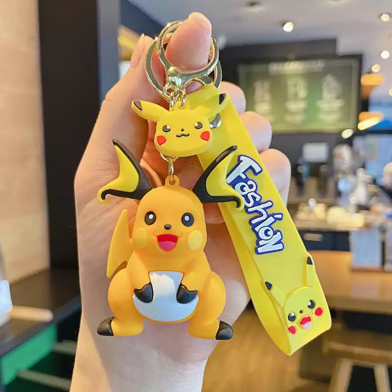 3D Pikachu Family Keychain - Tinyminymo