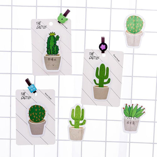 Cactus Shaped Sticky Notes - TinyMinyMo