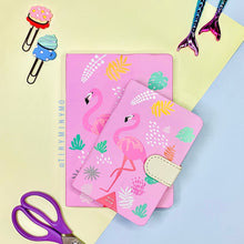 Load image into Gallery viewer, Magnetic Lock Diary - Flamingo
