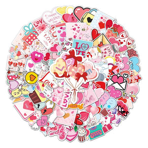 Valentine Stickers - Set of 50 - Tinyminymo